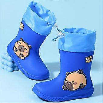 Mittelhohe Gummistiefel mit niedlichem Capybara-Motiv, hochwertige Gummischuhe für Jungen und Mädchen, Grundschüler, kleine, frische mittelhohe Gummistiefel