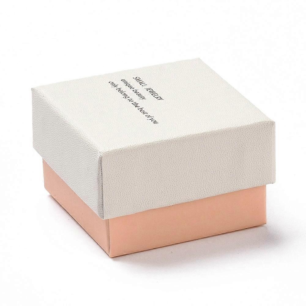 24pcs Rectangle Cardboard Ring boxes with Black Sponge inside Pink 5x5x3.25cm
