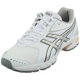 Asics Gel-DS 14 damessneakers in wit en zilver.
