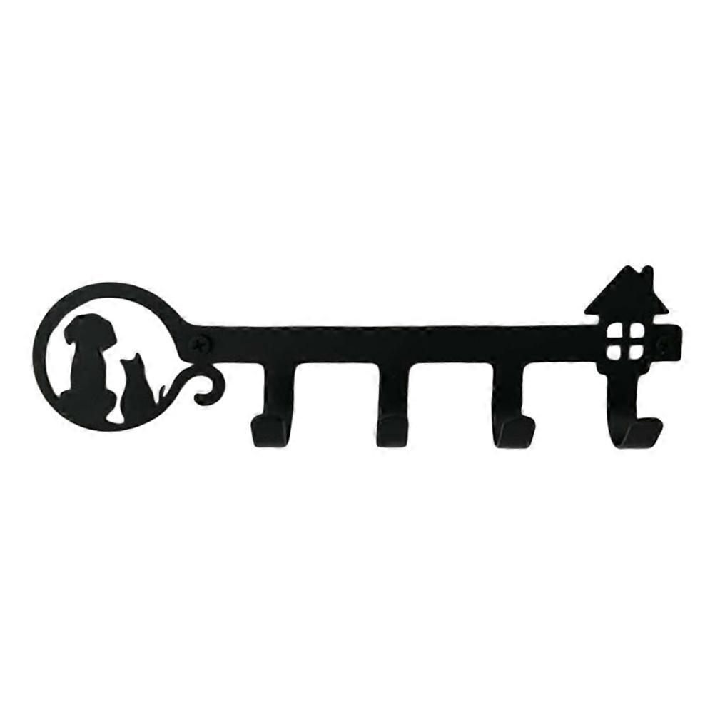Black Iron Key Holder Practical Storage Hook for Decor