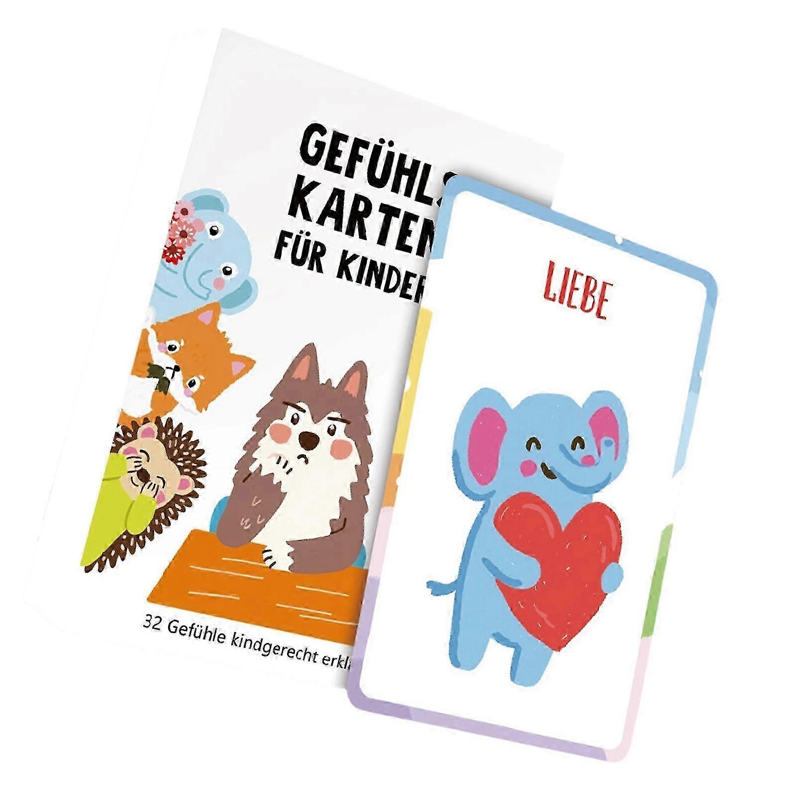 32pc Emotion Recognition Cards Animal Art