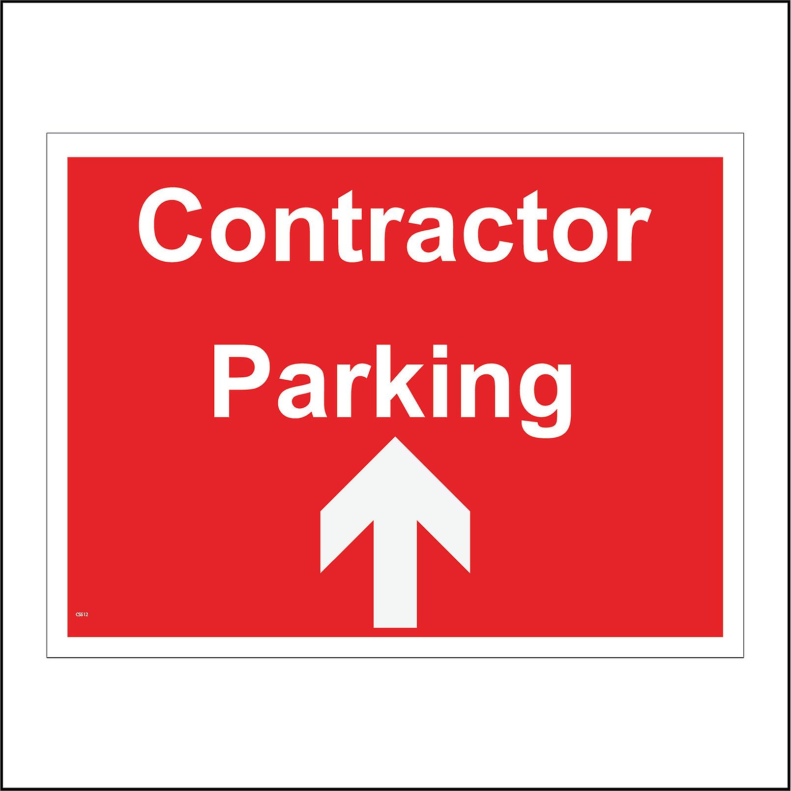 CS512 Contractor Parking Ahead Arrow Straight On Up Way Space