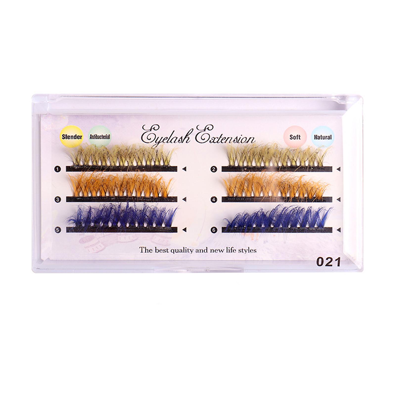 3 Rows Mixed Color Lashes Wisps 8d Dense Curl Dramatic Volume Devil Princess Cosplay Makeup