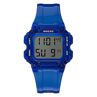 Guess montres furtives Montre numérique à quartz pour hommes avec bracelet en silicone GW0270G3