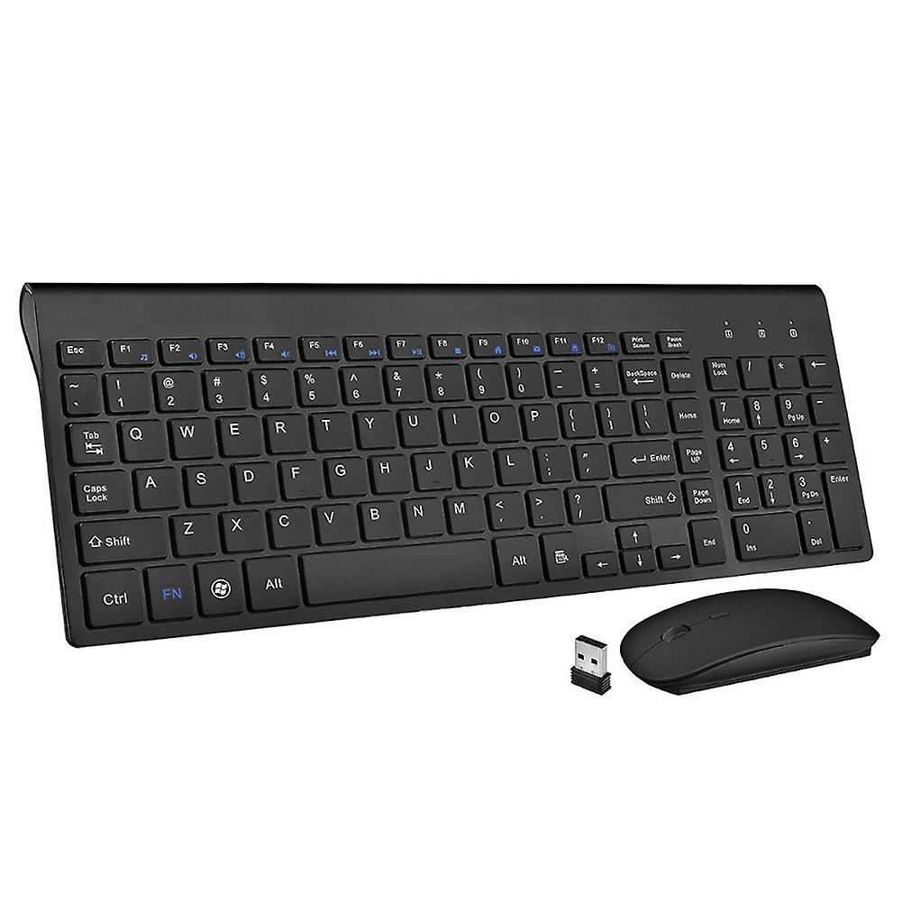 2.4GHz Wireless Keyboard + Wireless Mouse Combo Set For Laptop PC Desktop
