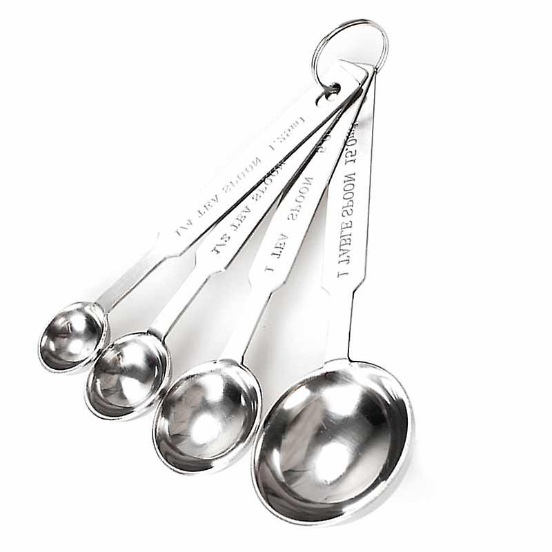 4pcs Stainless Measuring Spoons Tea Coffee Cooking Baking Measure Scoop Cup