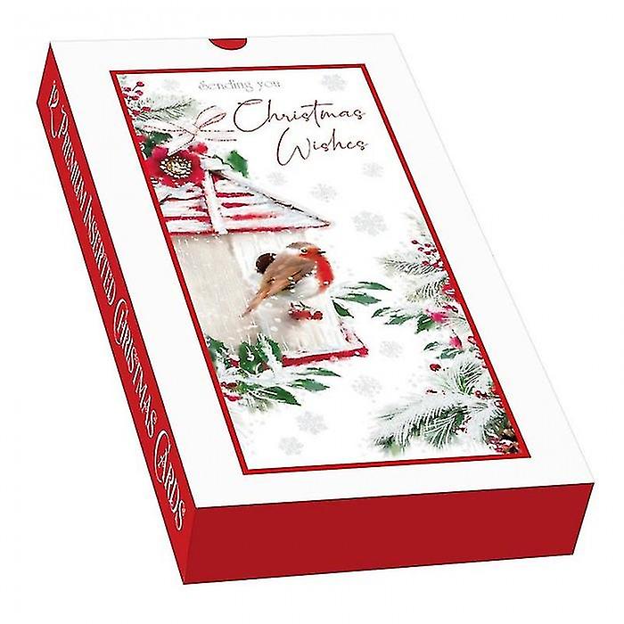 Out Of The Blue Robin Christmas Card (Pack of 12)
