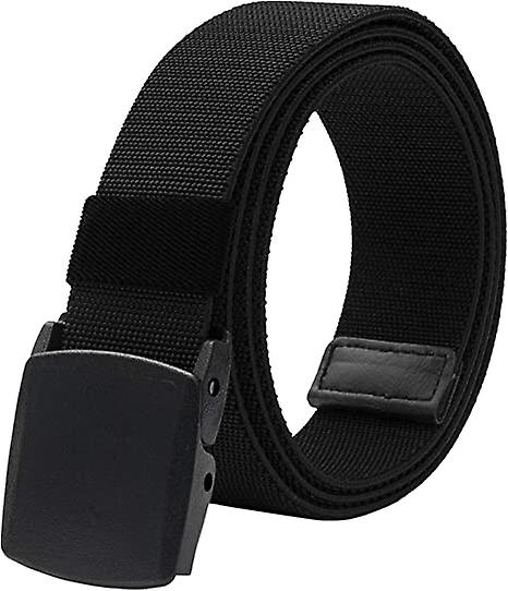 Black Elastic Belt For Men - Plastic Buckle - Fully Adjustable Workout Belt