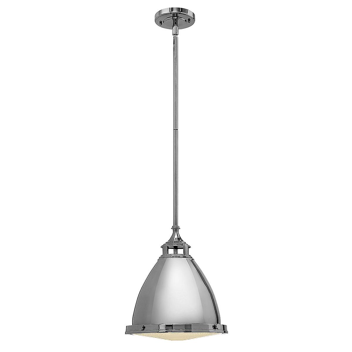 Elstead Amelia - 1 Light Medium Dome Ceiling Pendant Polished Nickel, E27