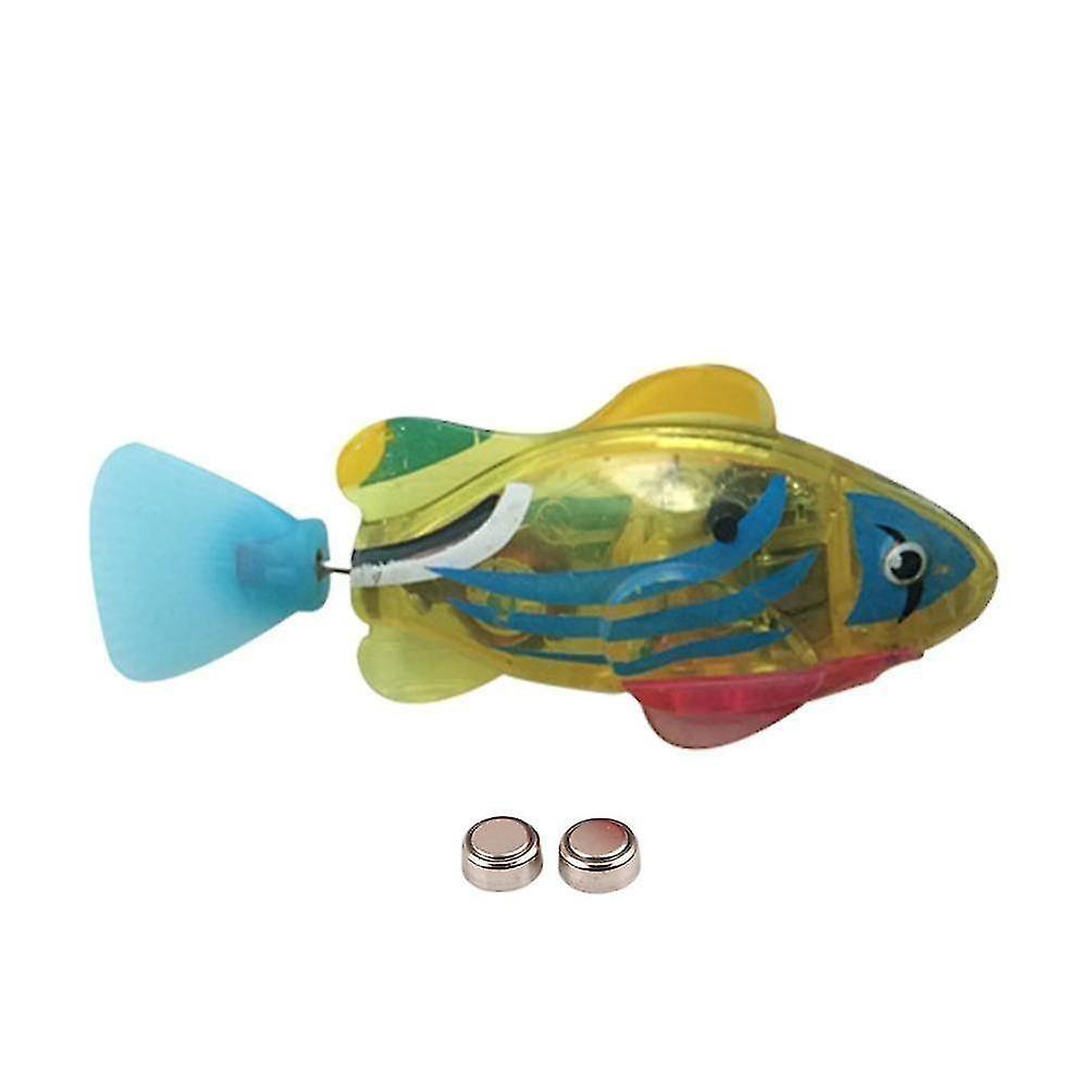 Yellow Stripe Electronic Battery Powered Fish Toy