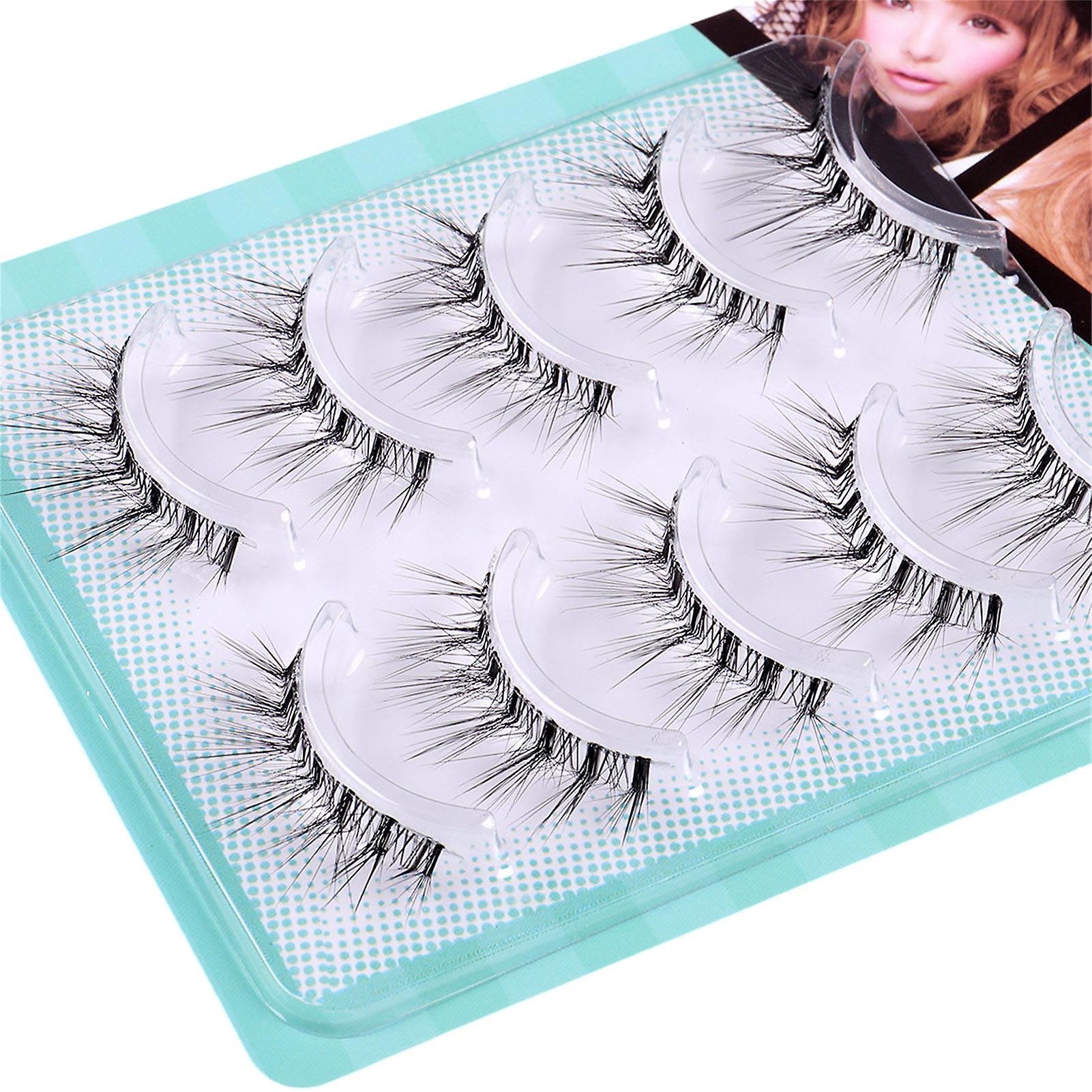 5 Pairs Daily Student Simulation False Eyelashes 3d Lash Thick Volume Long Wispy Lashes