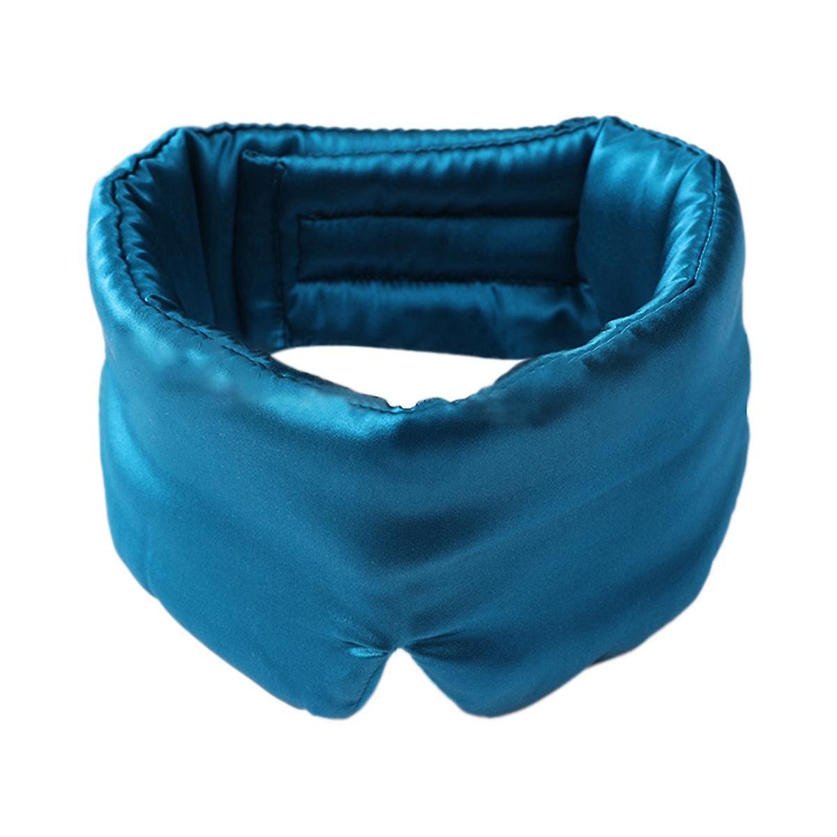Unisex Overnight Sleeping Eye Mask, Blackout Eye Mask, Silk Sleeping Eye Mask with Stickers(Blue)