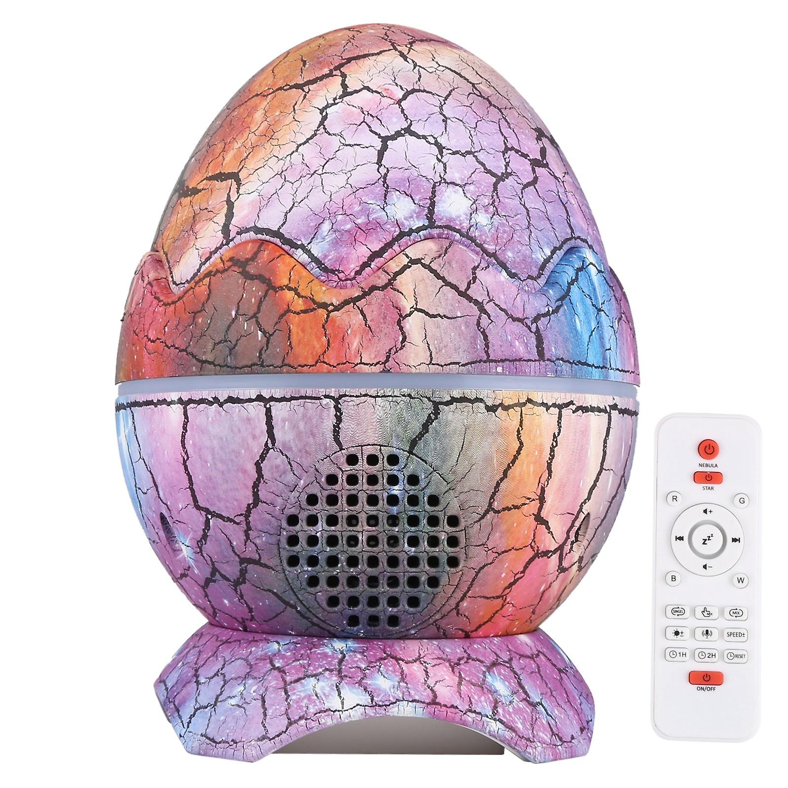 6W Cracked Egg-shaped Starry Sky Projector multicolour