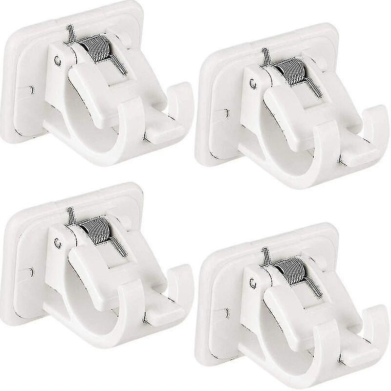 4pcs Self Adhesive Curtain Rod Holder Drapery Hook Holders Fixing Rod