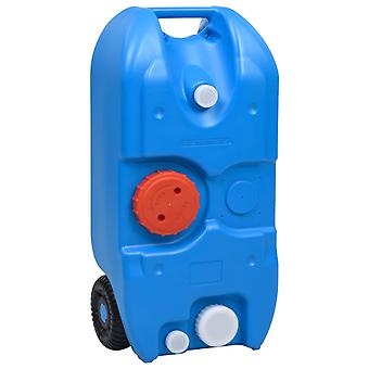 Camping Water Tank with Wheels 40 L Blue