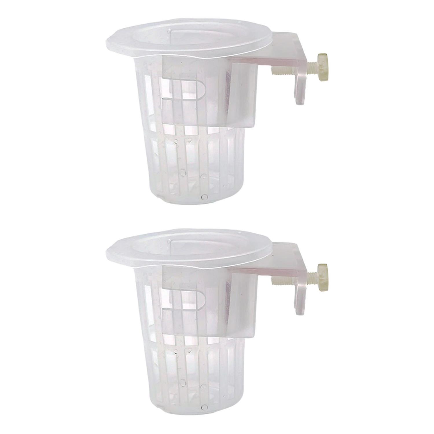 2Pcs Aquatic Plant Cup Hollowed Out Adjustable Wall-mounted Reduce Nitrate Emersed Plant Hydroponic