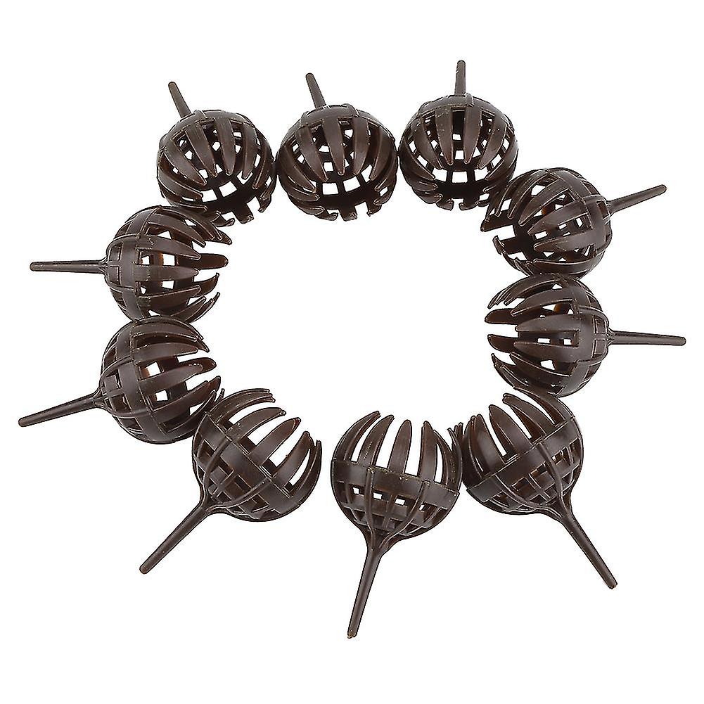 100PCS Reusable Brown ABS Fertilizer Boxes for Bonsai Plants (Big)