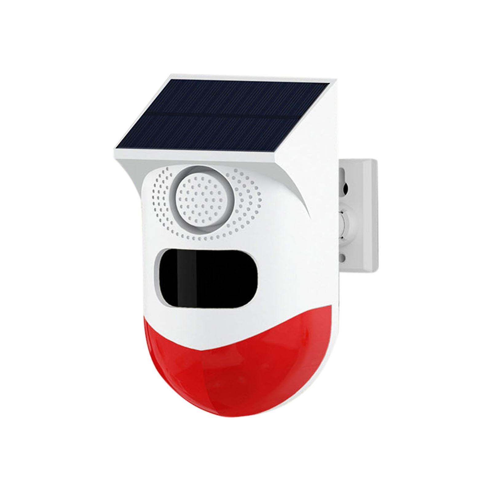 Wifi Solar Powered Wireless Infrared Motion Sensor Detector Strobe Siren
