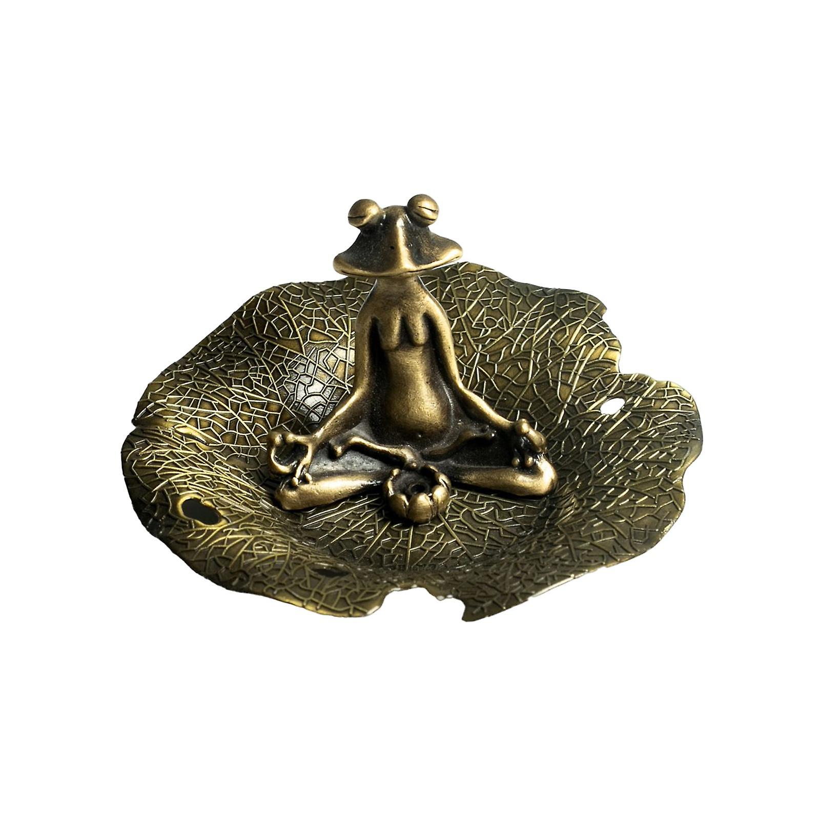 Incense Holder Crafts Alloy Frog Shaped Censer for Table Office Teahouse without base