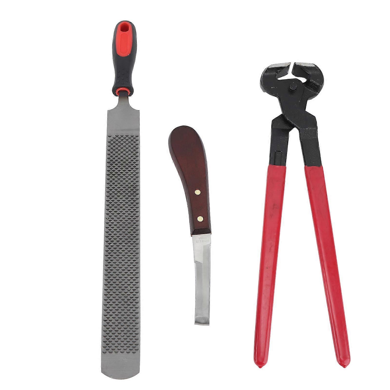 Hoof Repair Tool Kit, Double Sided Steel File, Hoof Trimming Tool Kit for Horses, Cattle, Sheep, Donkeys