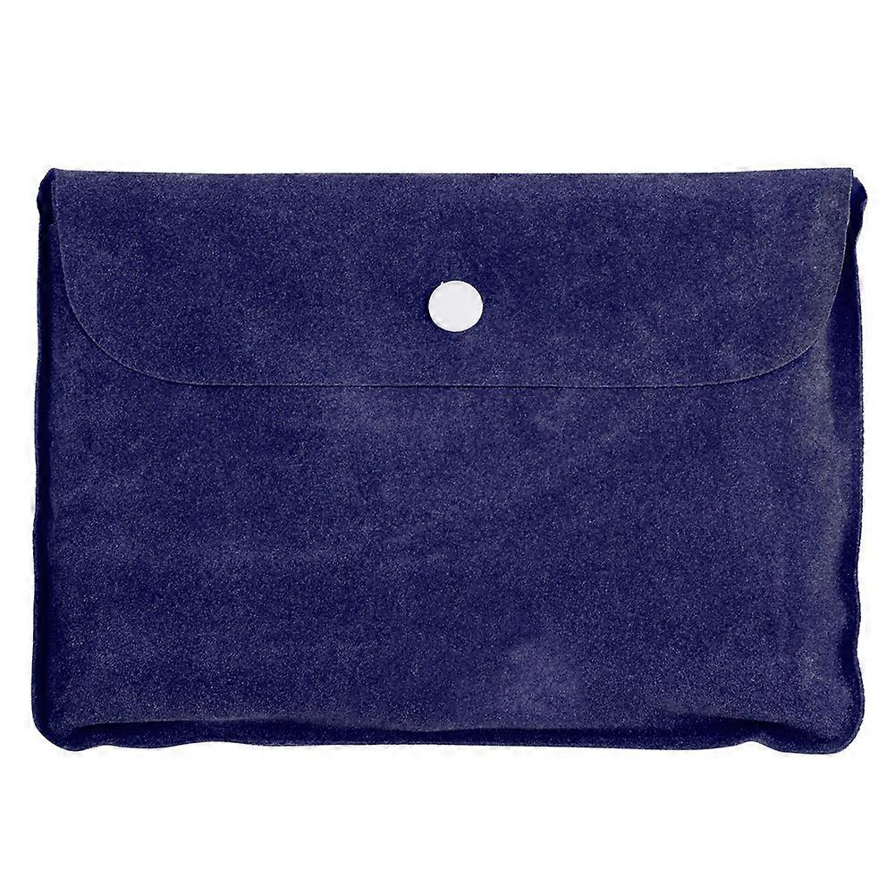 Outdoor Portable Folding Casual Inflatable Pillow for Camping Climbing Hiking (Navy Blue)