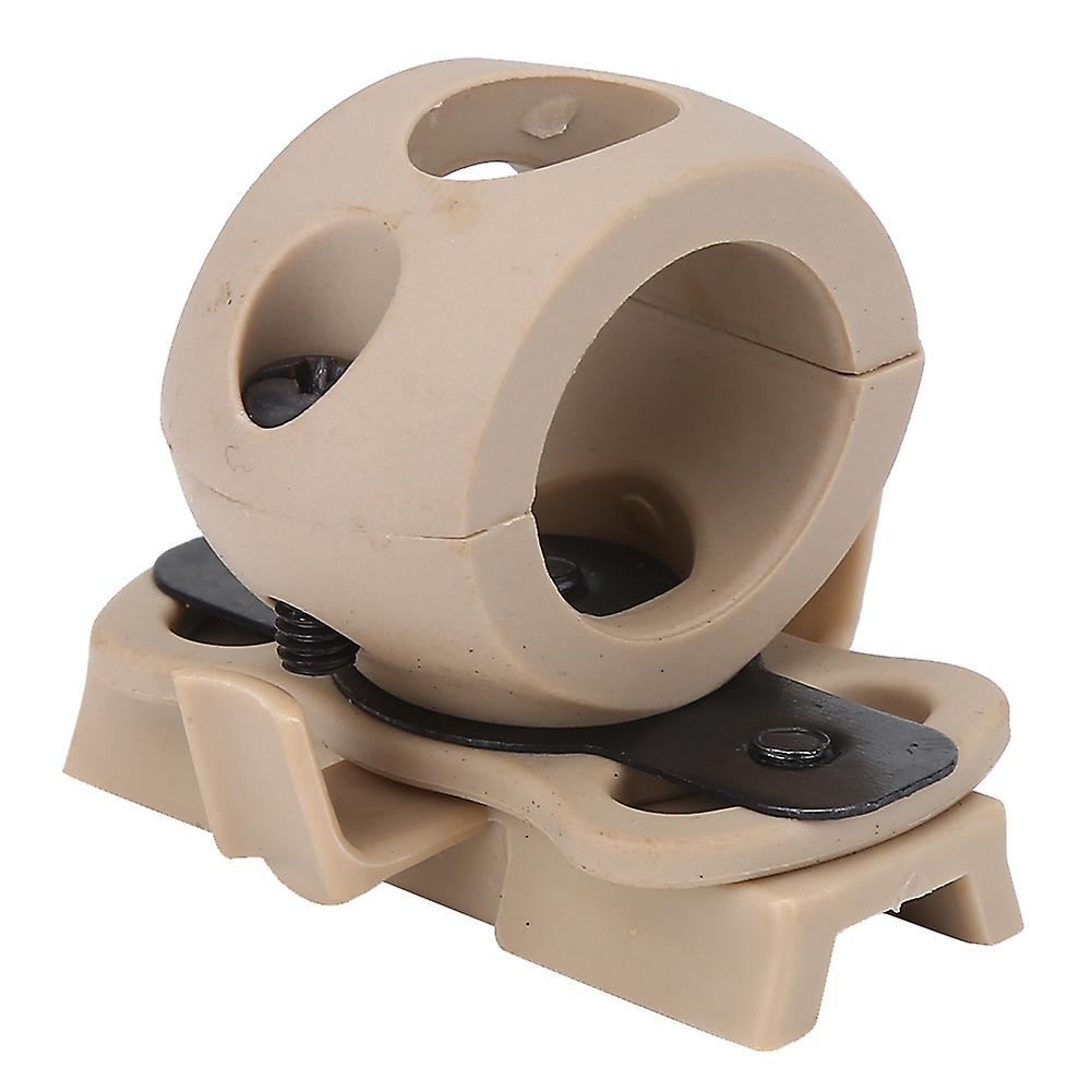 Helmet Flashlight Bracket Portable Plastic Torch Mount Flashlight Holder Bracket for Fast Helmet (Tan)