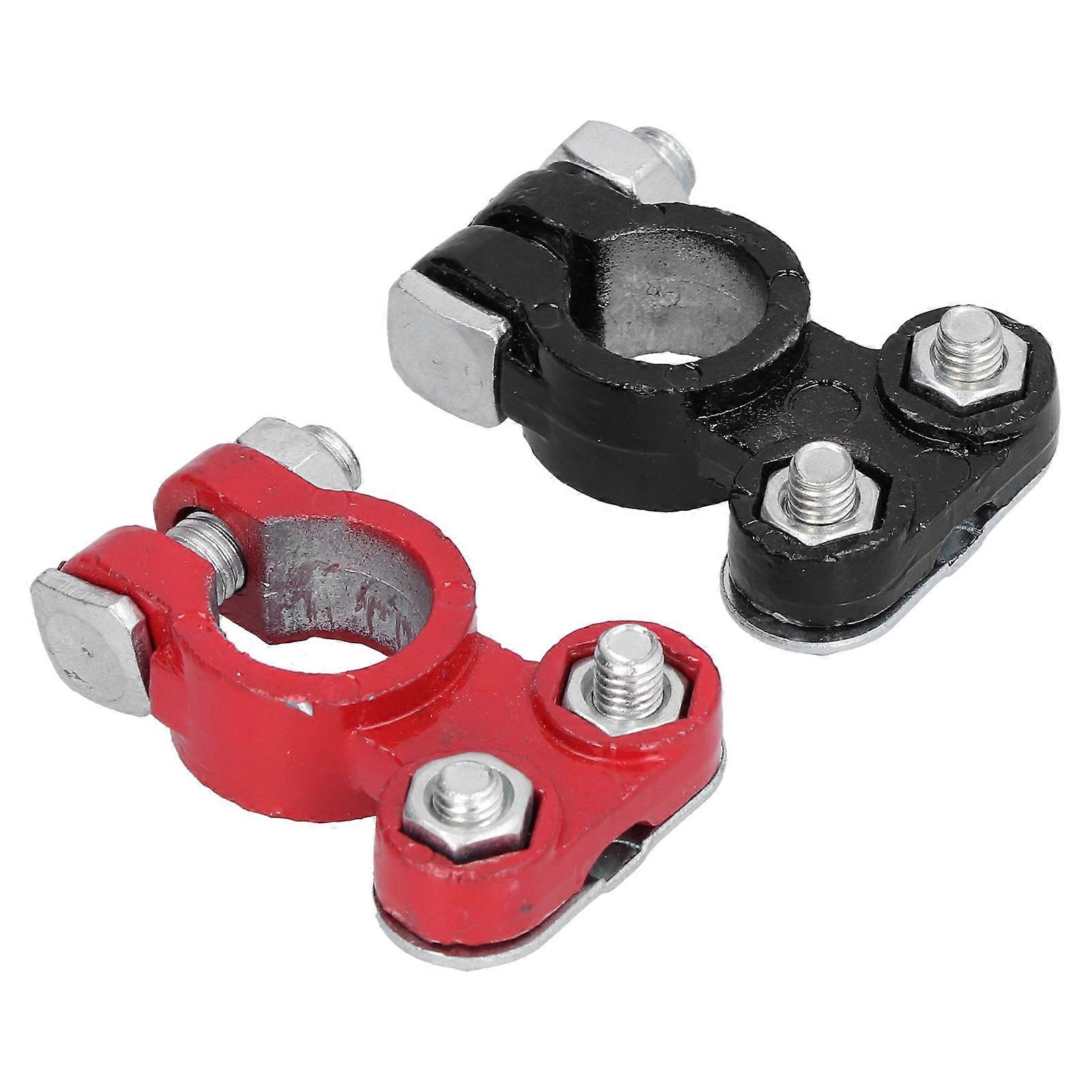 2pcs Universal Fiber Battery Terminal Clamps with Washers Pair