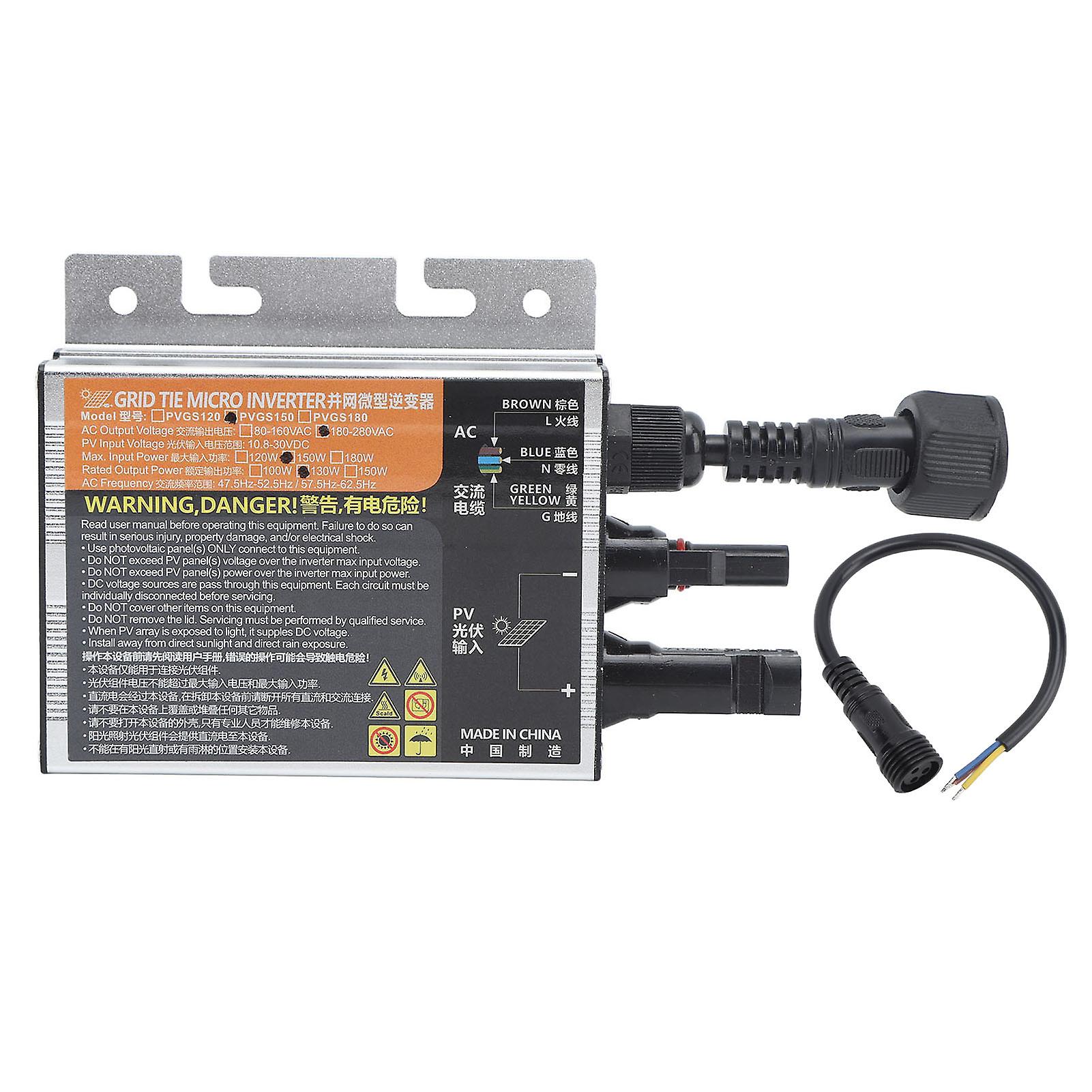 PVGS Photovoltaic Micro Grid Tie Inverter 180 Watt 180W Pure Sine Wave Inverter with Voltage Current Islanding Protection AC220V