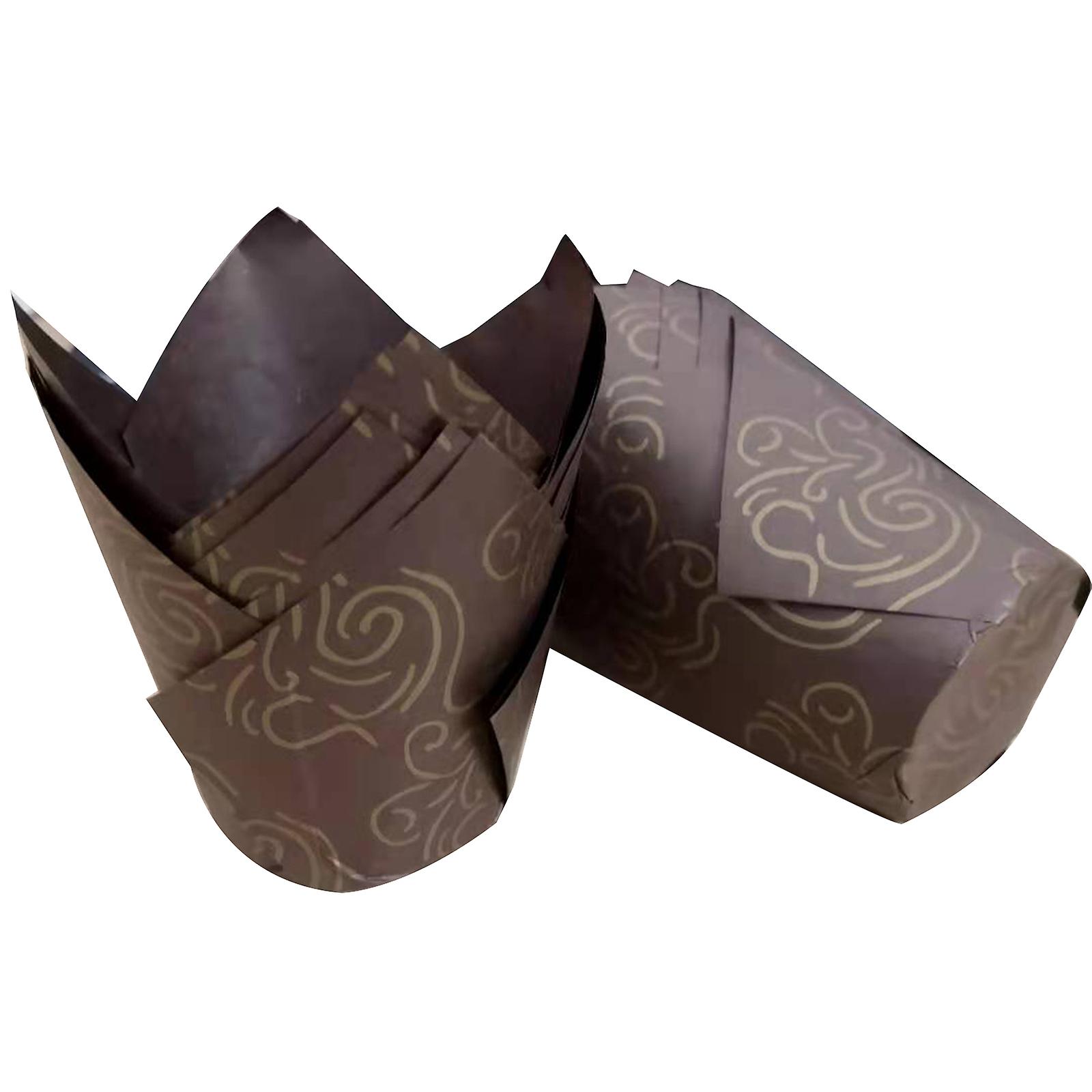 50pcs Tulip Baking Paper Cups Cupcake Muffin Liners Wrappers Baking Cups Muffin Treat Cup Wedding