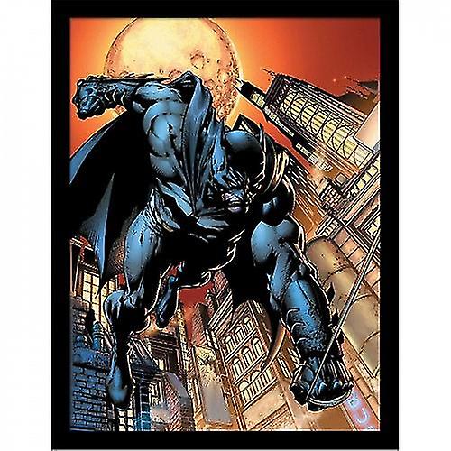 Batman Swinging Comic Cover Print