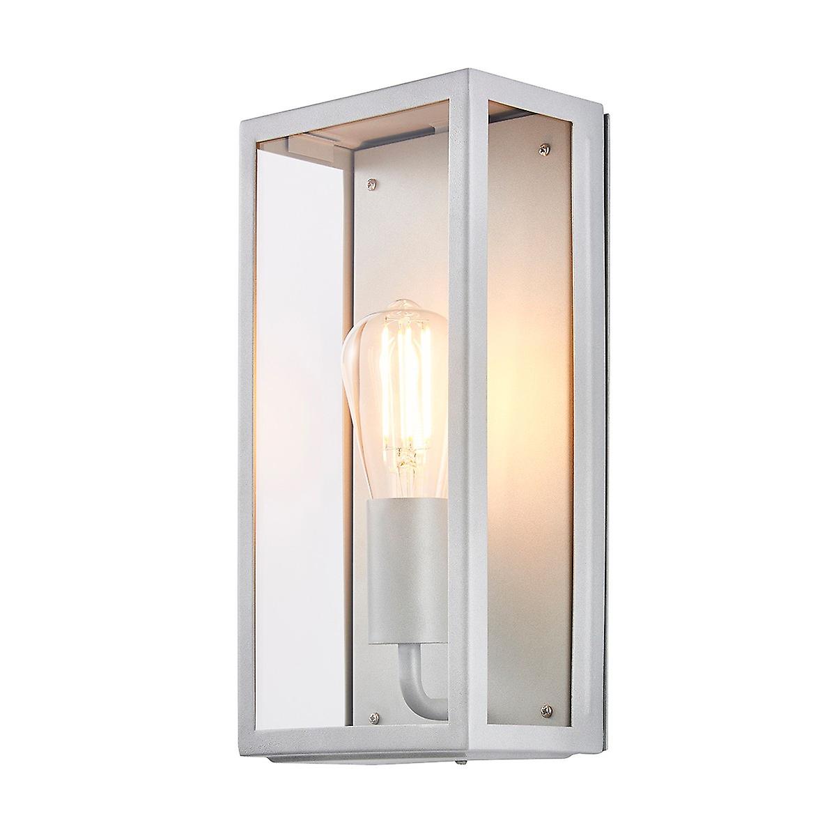 Minerva Outdoor Wall Lantern Silver IP44