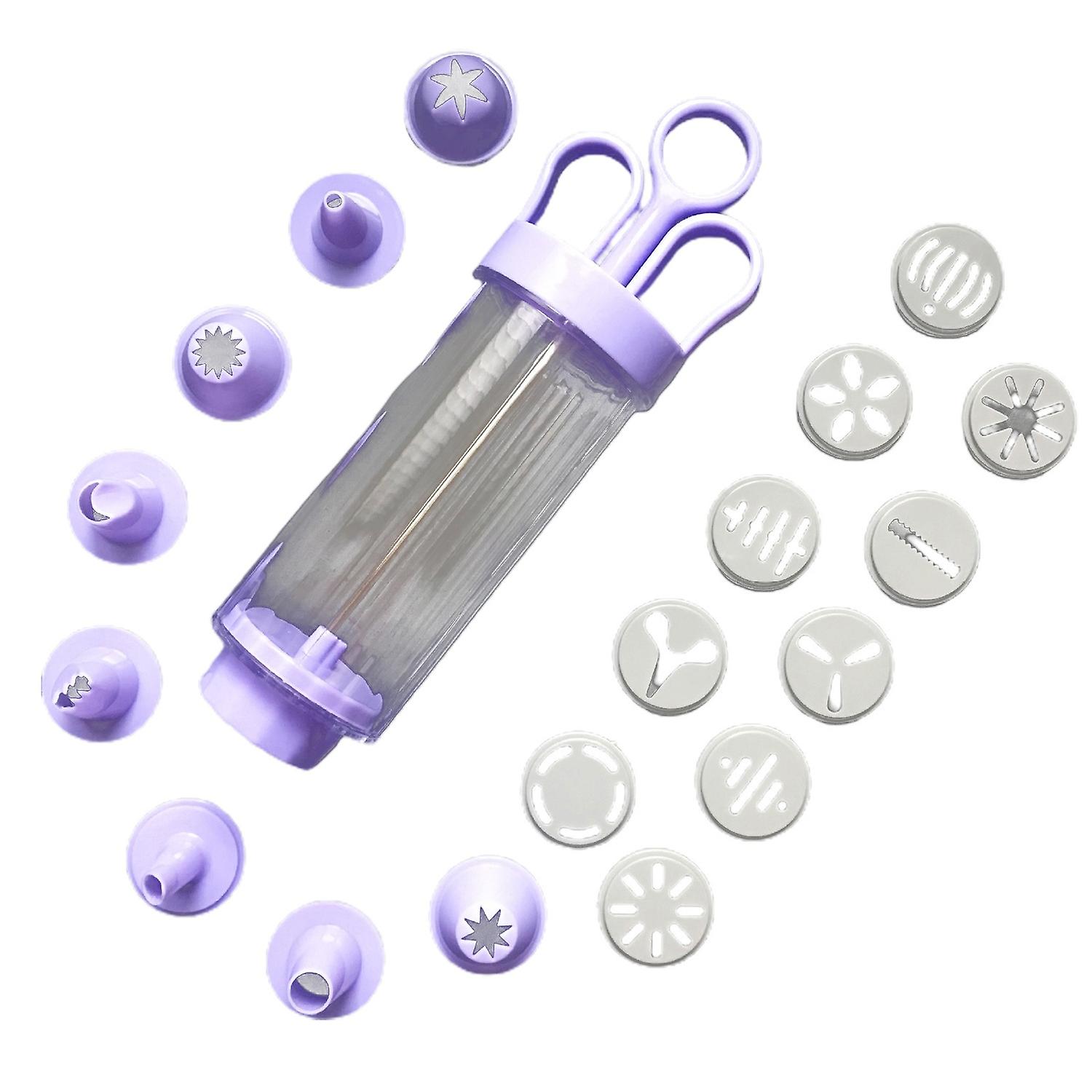 1 Set Cream Syringe Food Grade Non-stick Multi-Purpose Hand Making DIY Biscuit Cake Icing Piping
