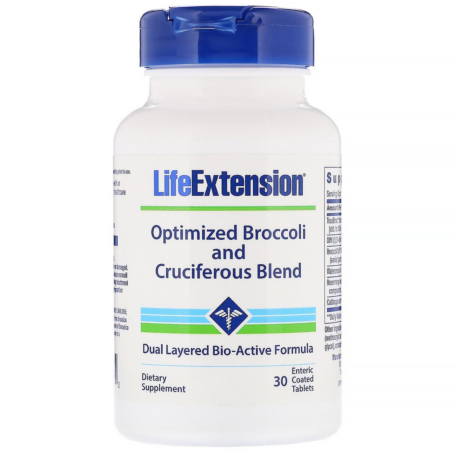 Life Extension, Optimized Broccoli and Cruciferous Blend, 30 Enteric Coated Tabl