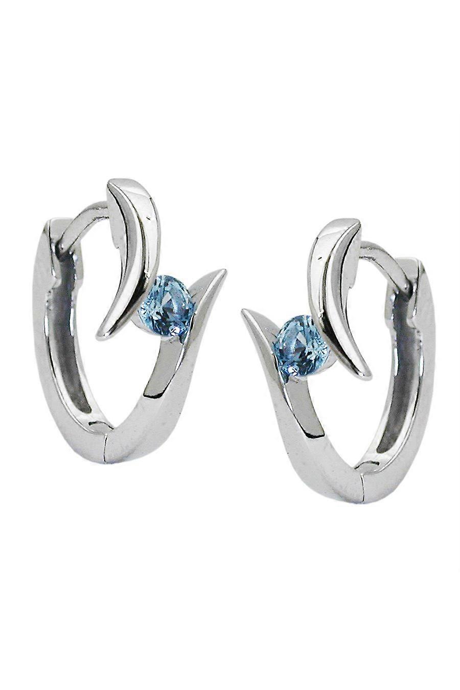 Hoop Earrings Rhodium Plated Silver 925 - Gl93446