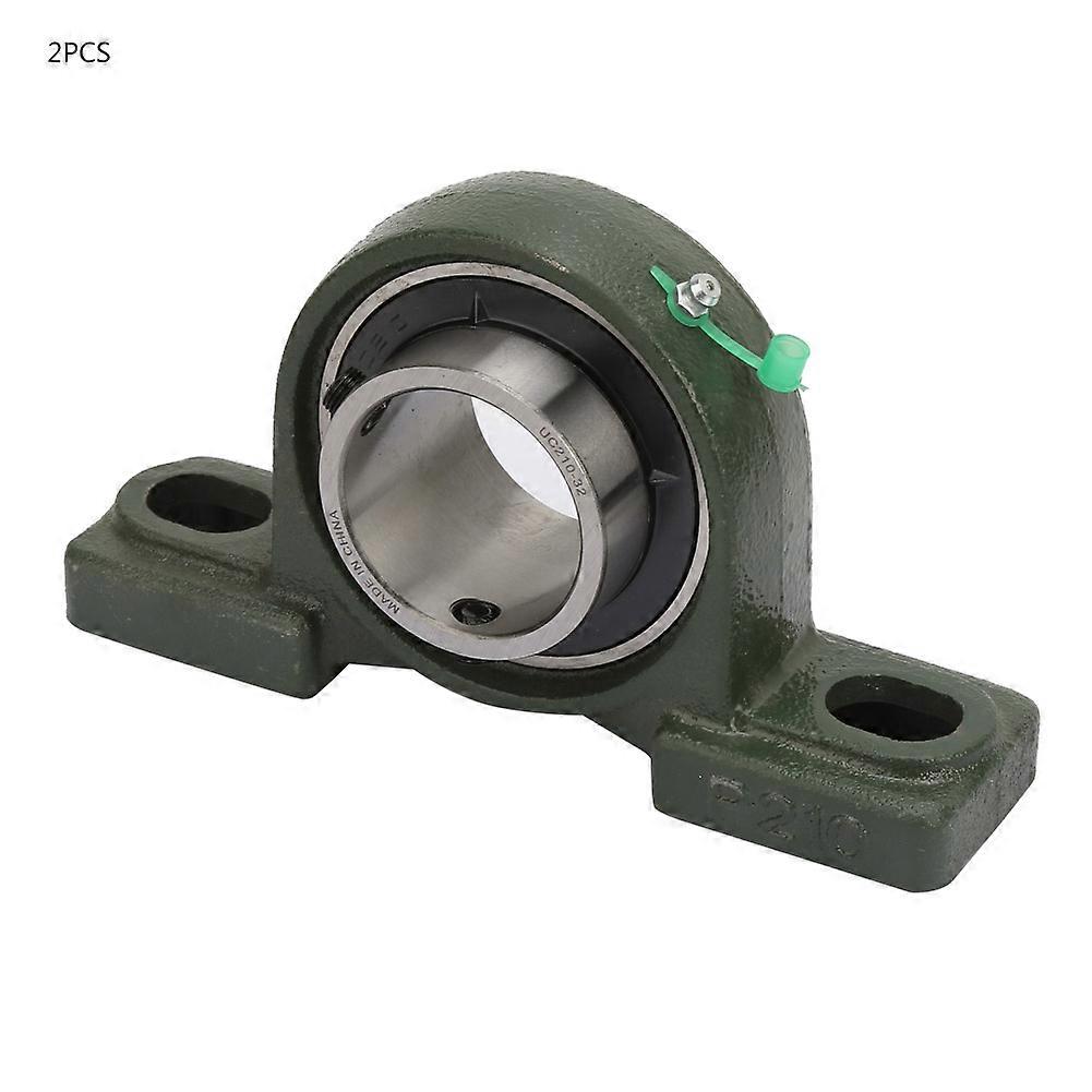 2pcs UCP210-32 Self Aligning Pillow Block Bearing 2" Bore 2 Bolt Solid Base