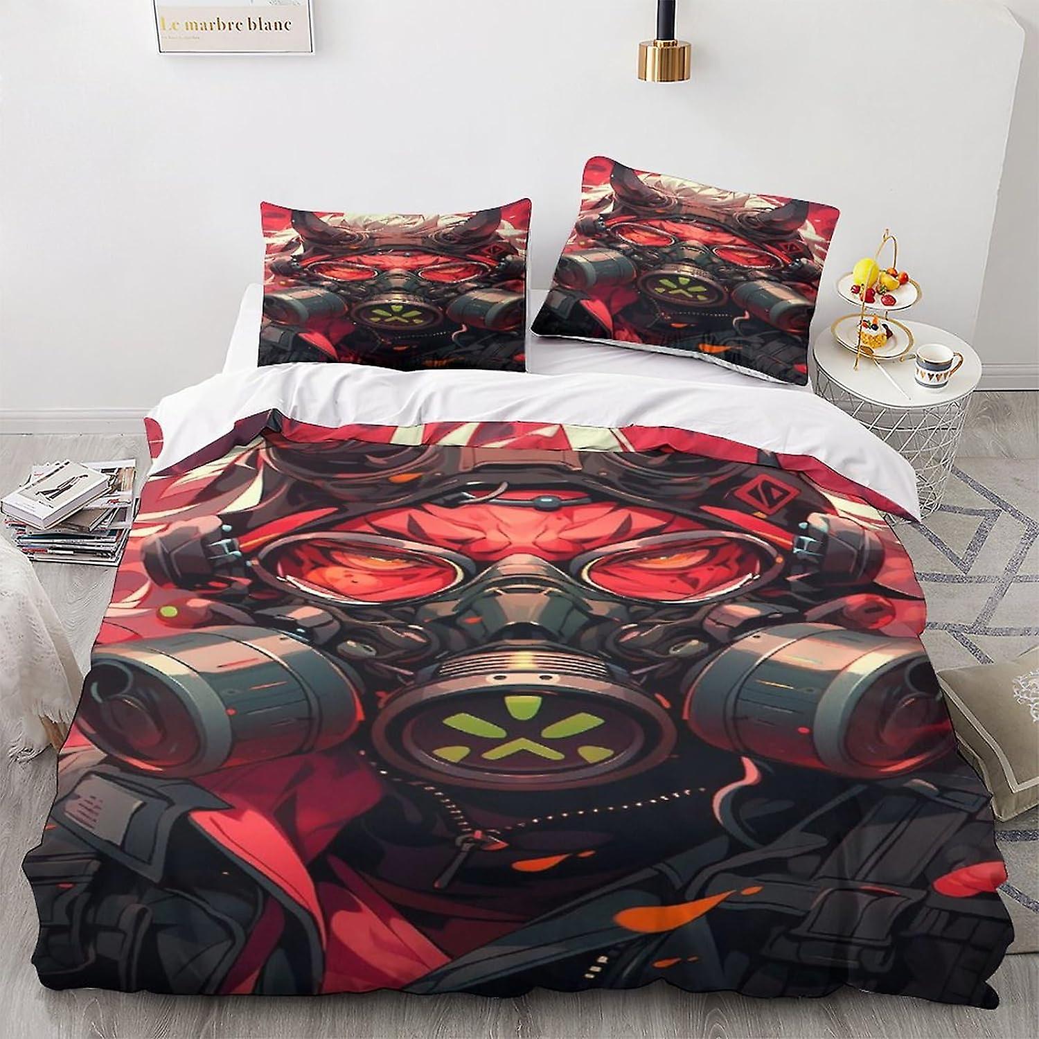 LikeEj 3 Stuks Animes En Mangas Dekbedovertrek Set 3D Fantasy Printed Anime Thema Beddengoed Quilt Dekbedovertrek met Ritssluiting, Microvezel Beddengoed King