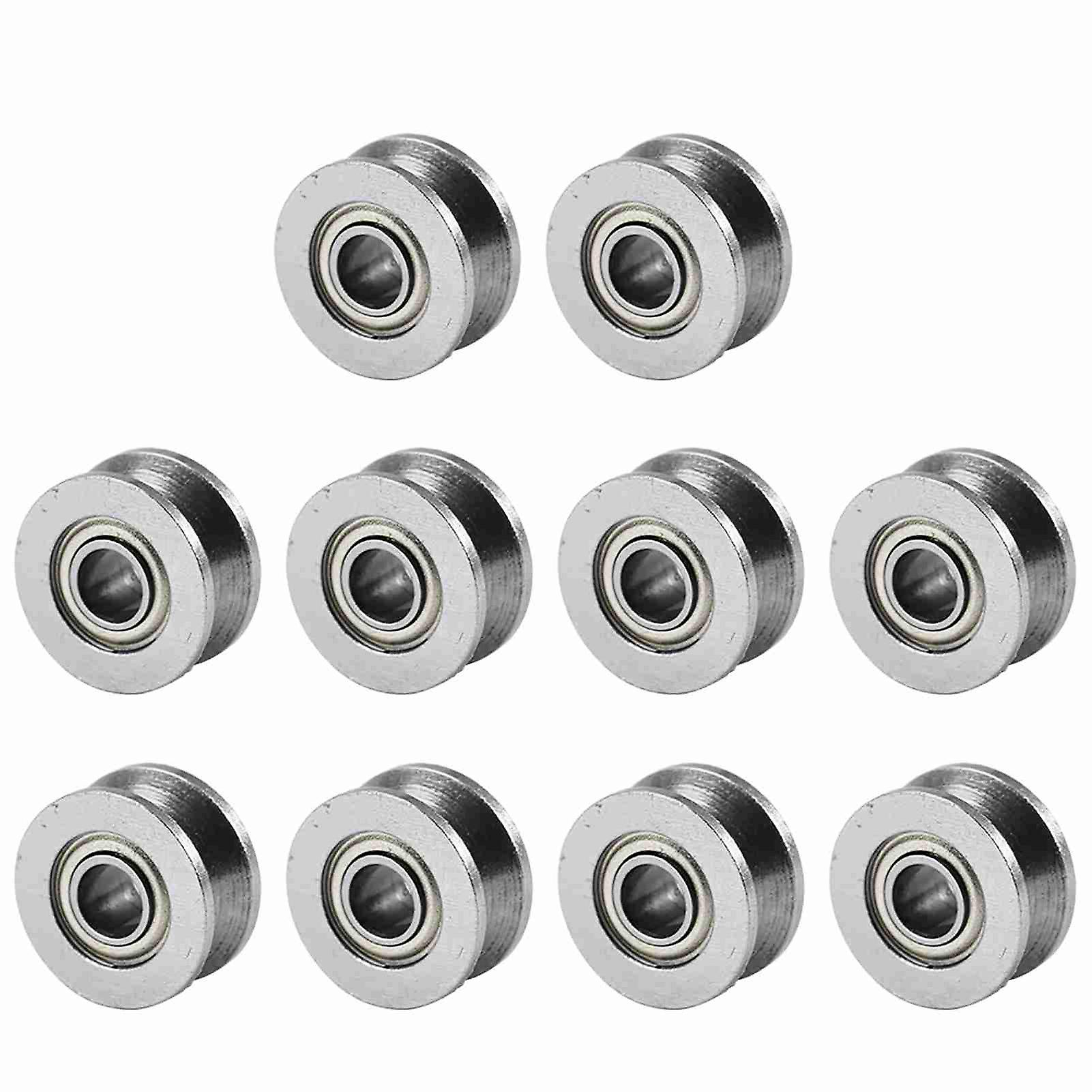 10pcs V624ZZ V Groove Ball Bearing Pulley 4x13x6mm for Rail Track Linear Motion System Durable Steel Roller Guide