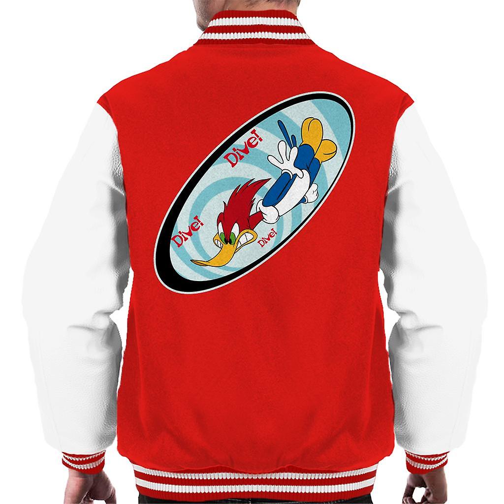 Woody Woodpecker Dive Dive Dive Men's Varsity Jacket