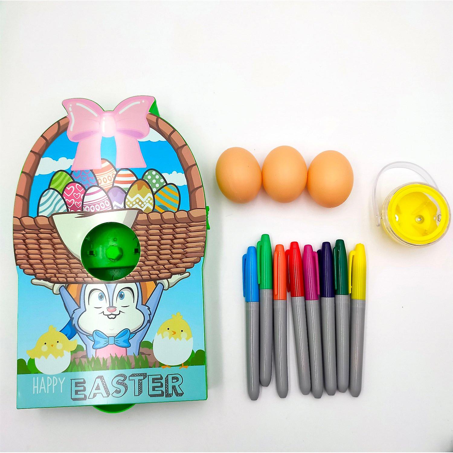 Easter Egg Decorating Kit Cute Bunny DIY Egg Decorating Easter Gift Set for Kids