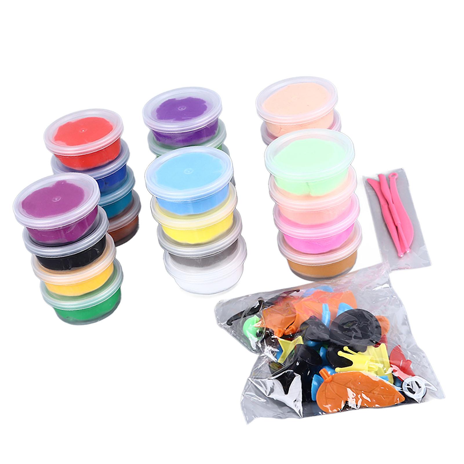 24 Colors Soft Clay Set Innovative Fun DIY Soft Light Easy To Mouldable Modelling Clay Set for Children Present