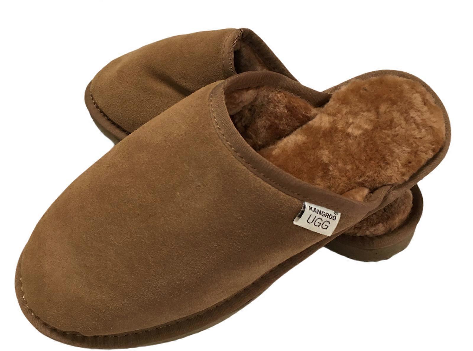 100% Australian Merino Sheepskin Scuffs Moccasins Slippers Winter Slip On UGG