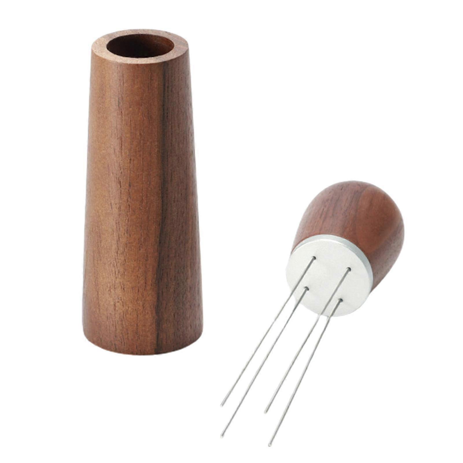 Coffee Stirrer Non-slip Handheld Food Grade Rustproof Ergonomic Design Even Extraction Wood Handle Comfortable Grip Espresso Distribution Tool Barista