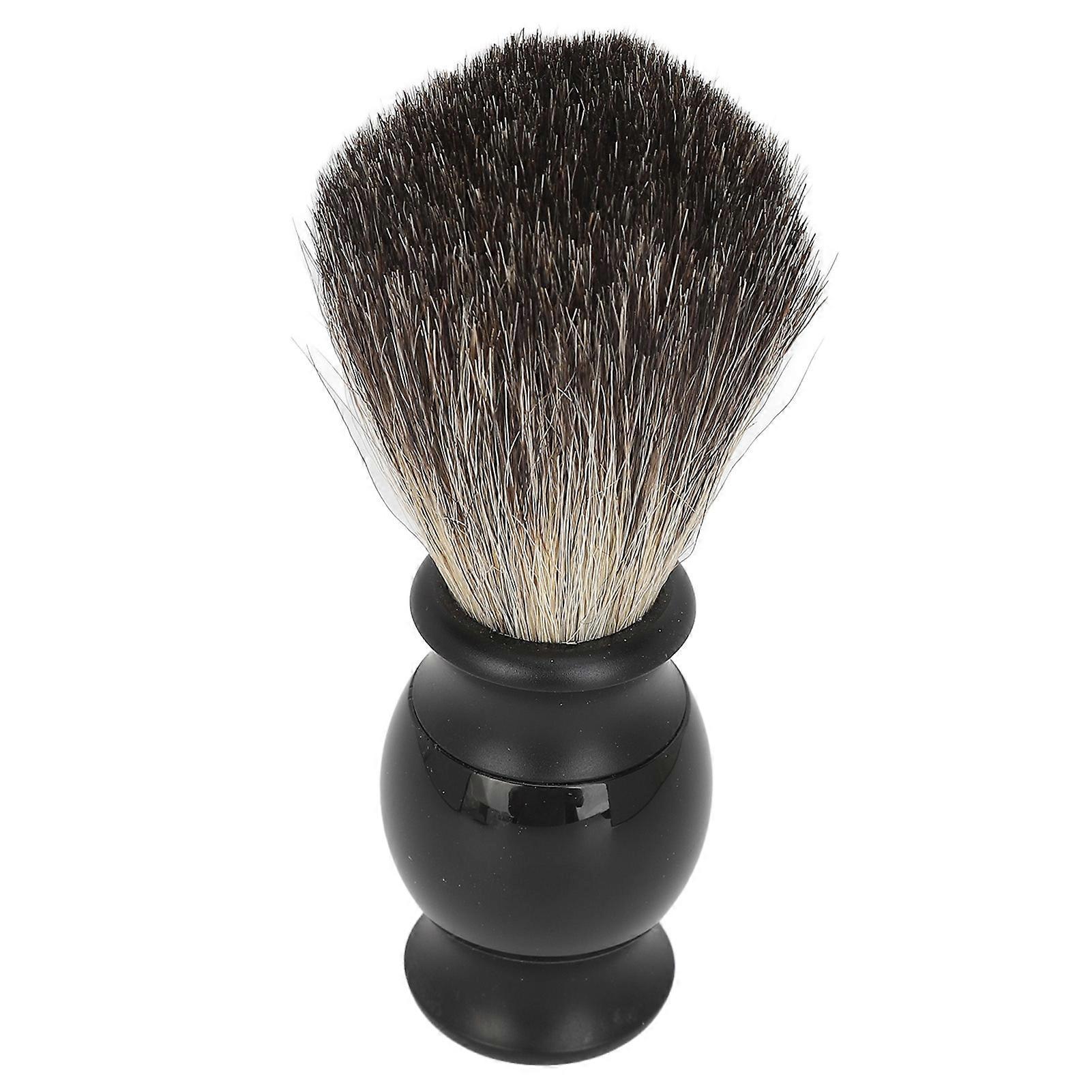 Brosse à savon à barbe Augmenter la mousse Enlever les résidus Poils synthétiques doux Facile à saisir Poignée Brosse à mousse pour salon de coiffure