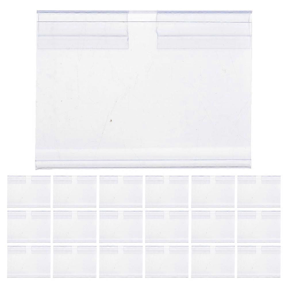 50pcs Plastic Sign Label Holders Price Tag Label Merchandise Signs Display Holder Stands
