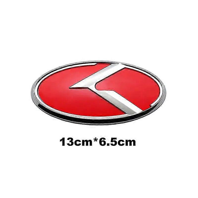 2 Emblemi Cofano Anteriore E Posteriore Per Kia K5 Optima Rio Forte - Logo K Nero In ABS Con Effetto Carbonio, Set Adesivo