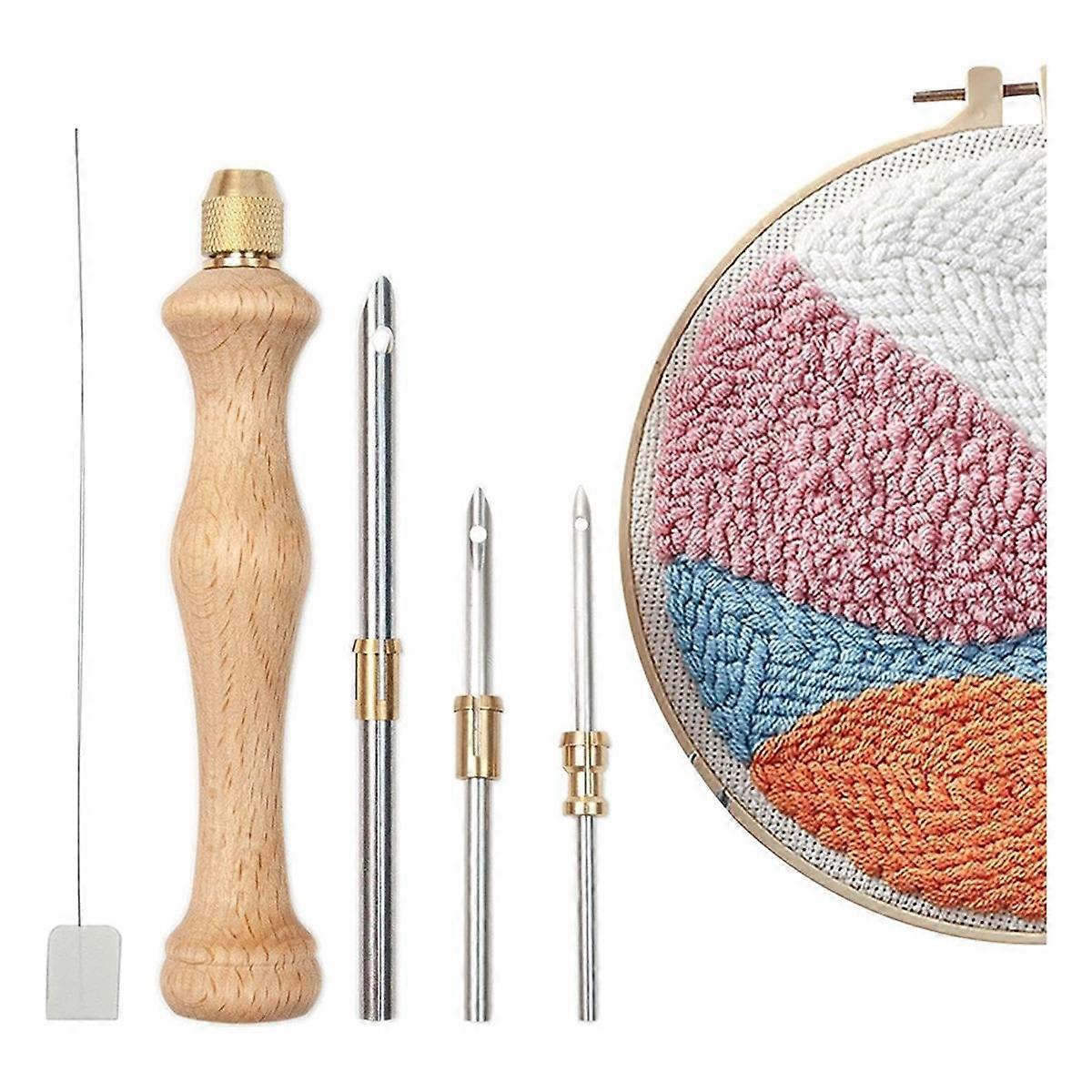 1Sets Punch Needle Needle Punch Tool,Rug Punch Needle with Simple to Use,for Embroidery Rug DIY Handmade Art Crafts