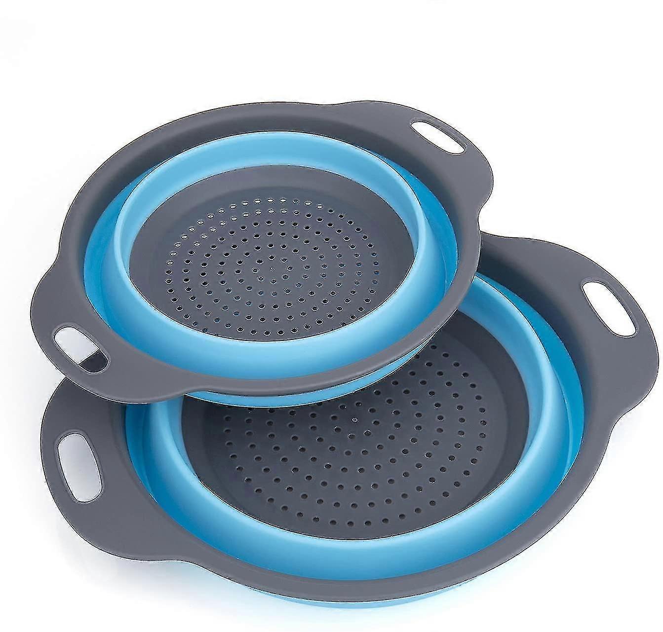 2pcs Foldable Silicone Kitchen Fruit Basket