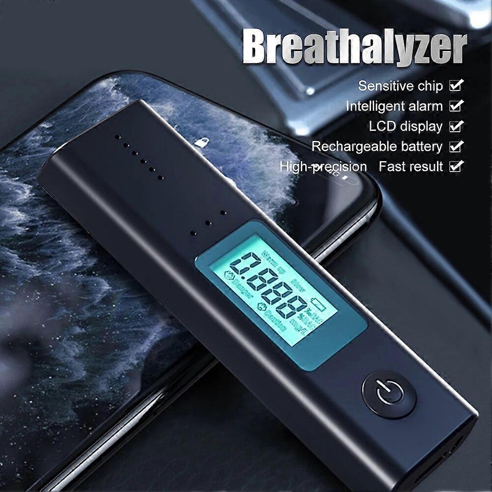 New Generation Of Alcohol Detector Type~C Charging Port Automatic Alcohol Tester LCD Display Portable Mini Breathalyzer ST1M096