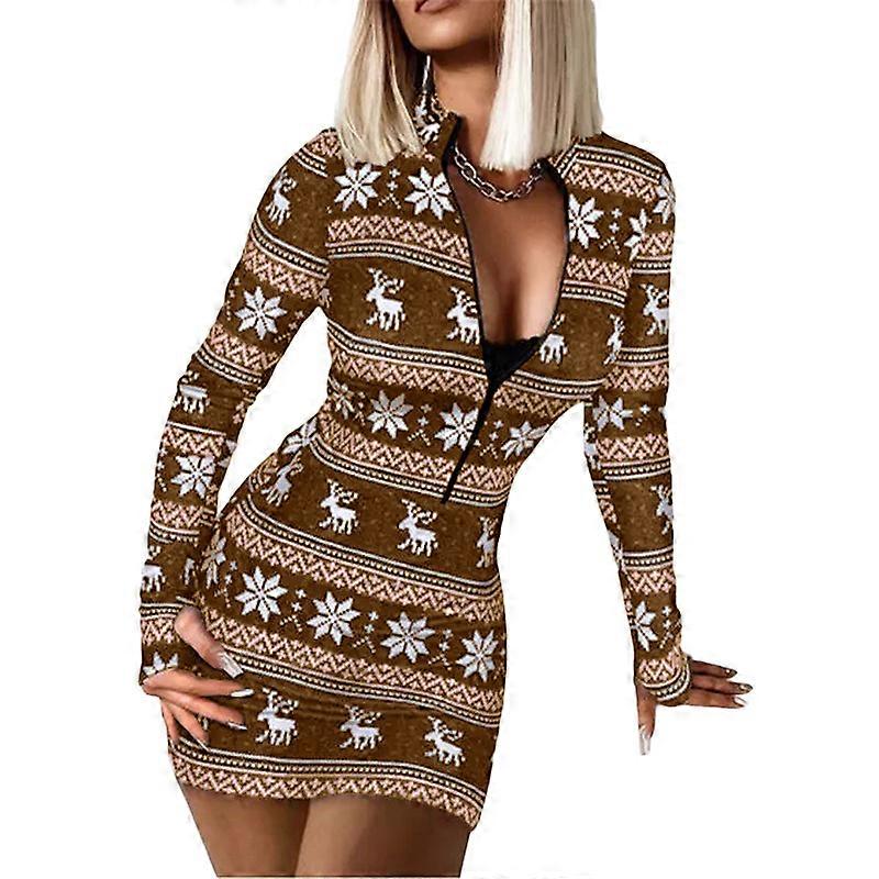 Weihnachten Mini Pullover Kleid S-xxl