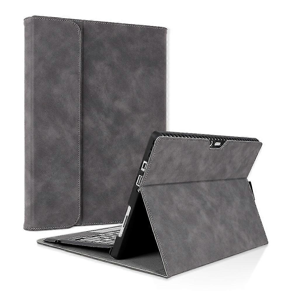 For Microsoft Surface Pro 4/5/6/7 Pu Leather Tablet Case Stand Keyboard Cover With Pen Loop Holder